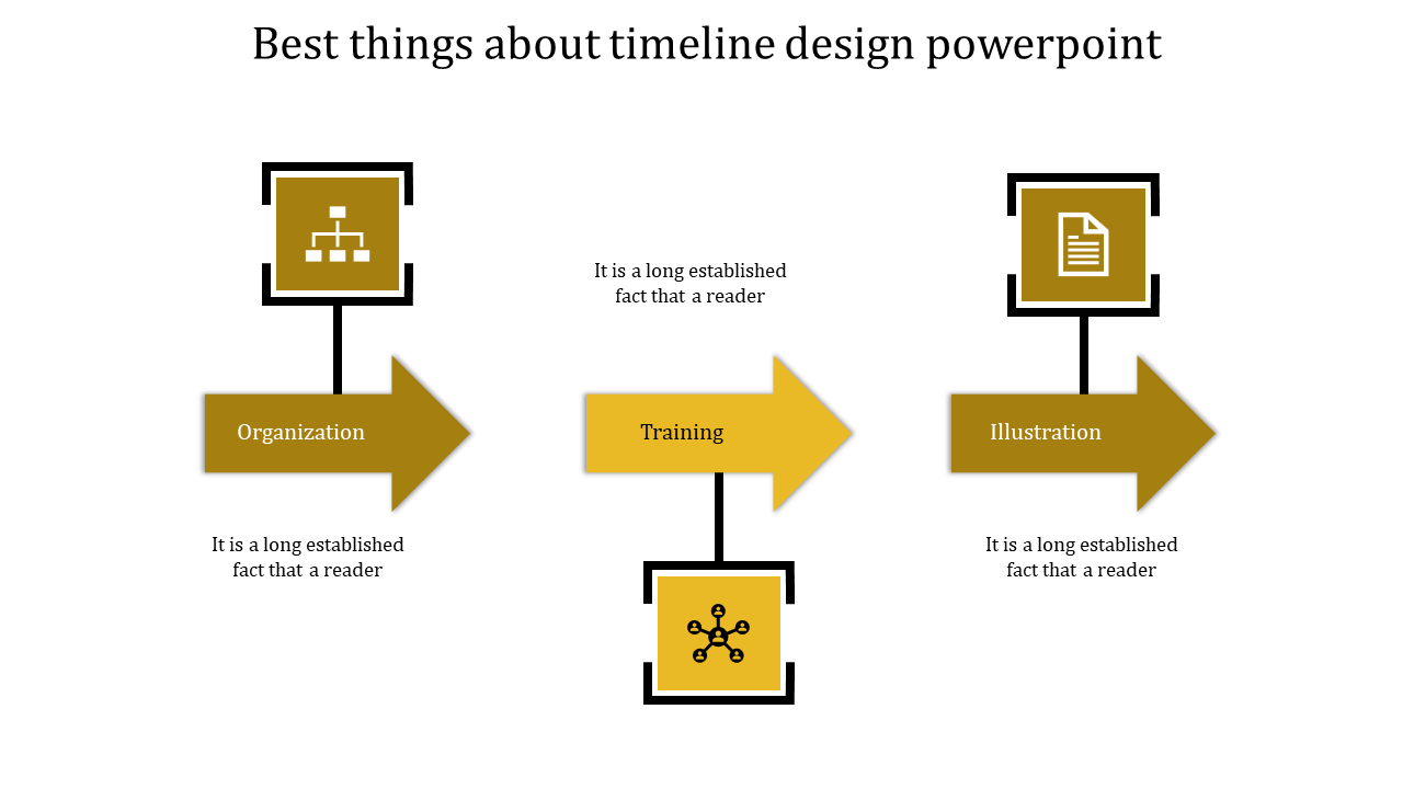 Stunning Timeline Design PowerPoint With Three Nodes
